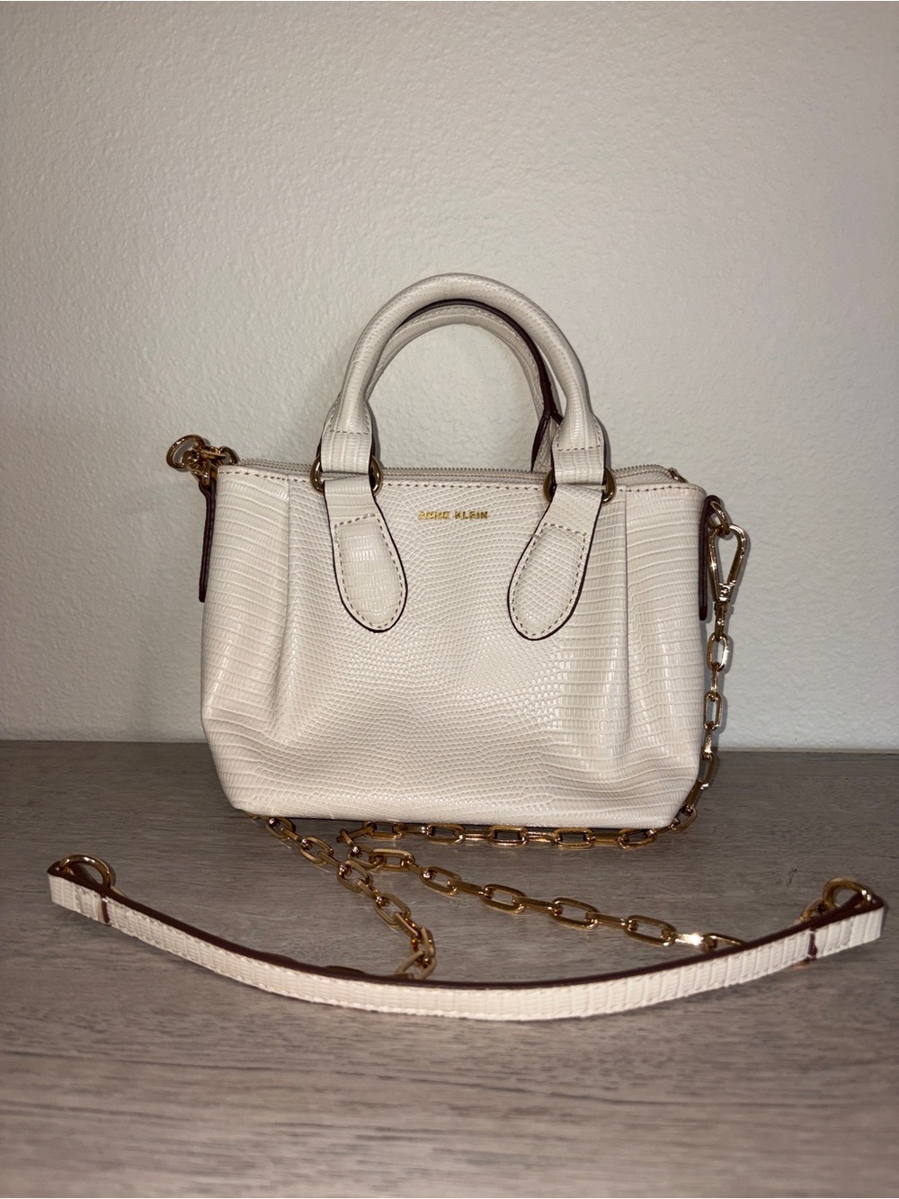 Anne Klein Lizard Mini Crossbody Bag